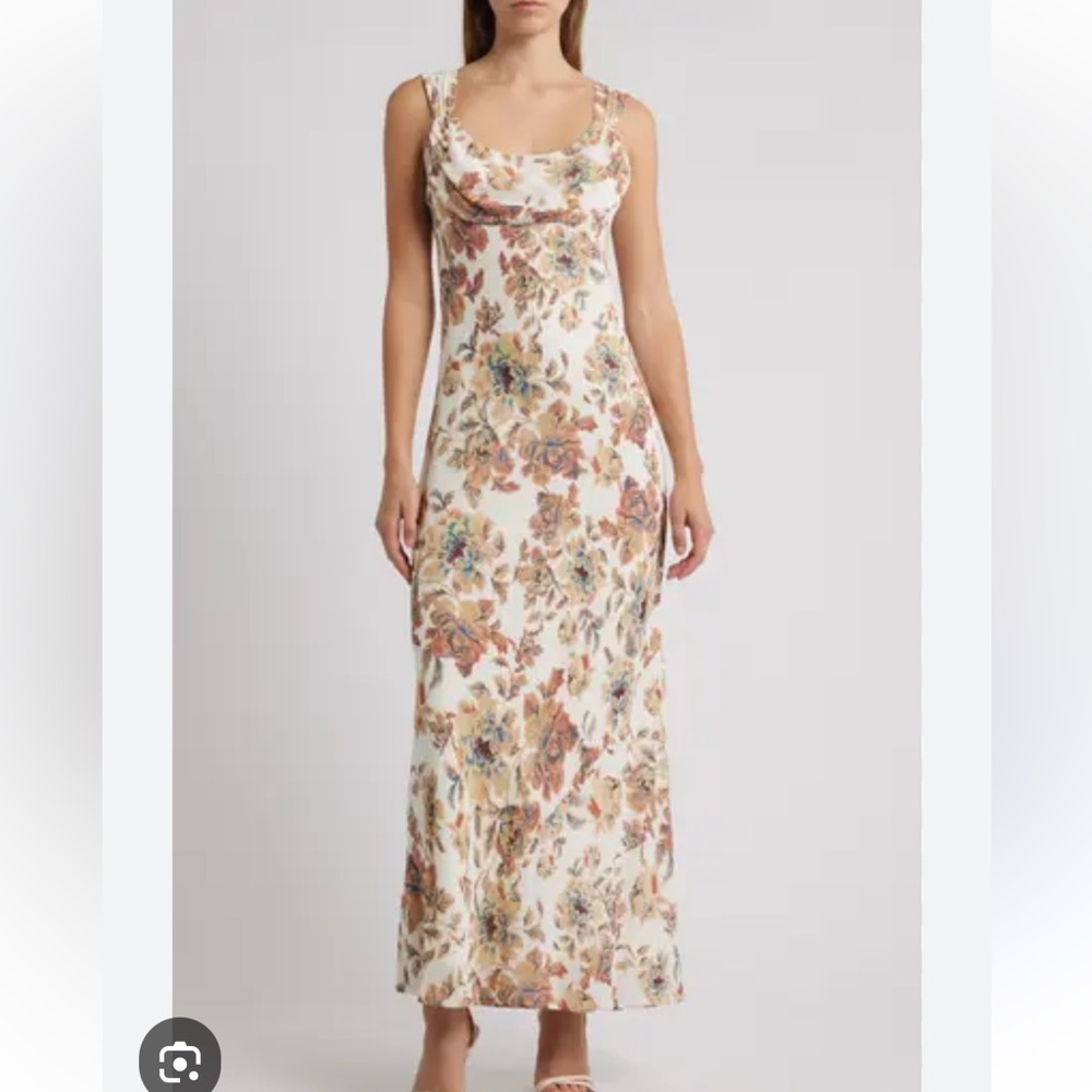Wayf Floral Sleeveless Slipdress Maxi Dress